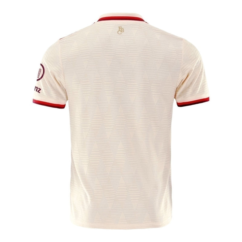 Camisa Bayern de Munique III 24/25 - Torcedor Adidas Masculina - Bege com detalhes em vermelho