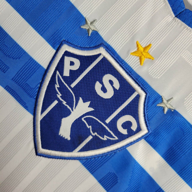 Camisa Paysandu I 24/25 - Torcedor Lobo Feminina - Branca com detalhes em azul