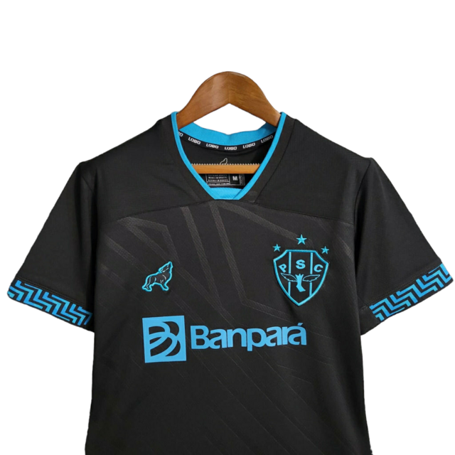 Camisa Paysandu II 23/24 - Feminina Lobo - Preta com detalhes em azul