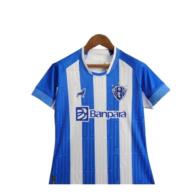 Camisa Paysandu I 24/25 - Torcedor Lobo Feminina - Branca com listra azul