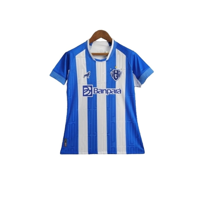 Camisa Paysandu I 24/25 - Torcedor Lobo Feminina - Branca com listra azul